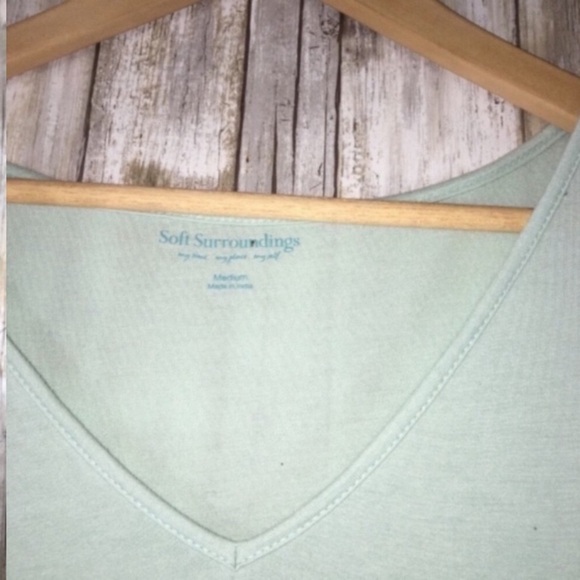 Soft Surroundings Blue Green Sleeveless Blouse - Picture 2 of 3